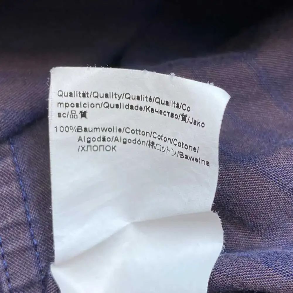 Boss Blue Striped Cotton Button-Down Shirt | Men’s M Regular